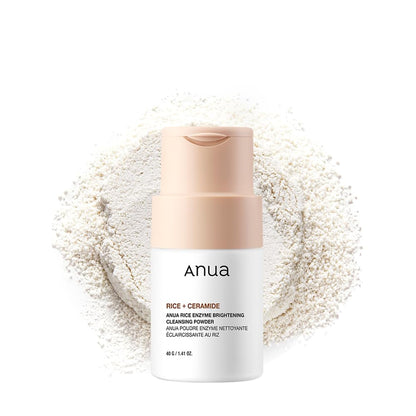 Rice Enzyme Brightening Cleansing Powder, Exfoliating Powder-To-Foam Cleanser, Smooth Texture & Clarity, Hydrating & Gentle Formula, Korean Skincare,1.41 Fl.Oz